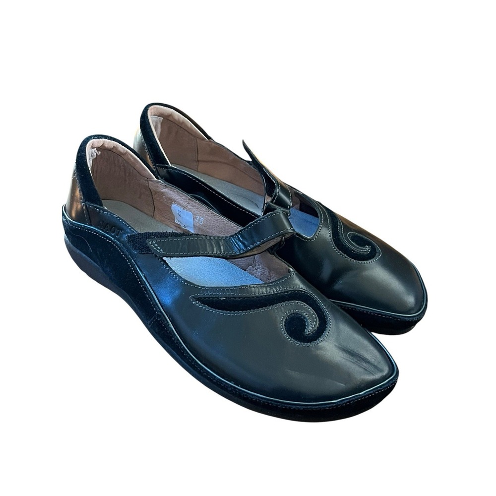 NAOT Sea Mary Jane Shoes Black Leather EU 38, 7 US
